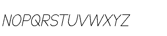 Monotrax Thin Italic Font UPPERCASE