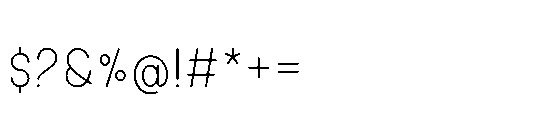Monotrax Thin Font OTHER CHARS