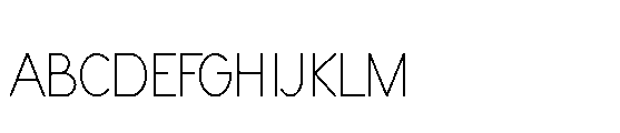 Monotrax Thin Font UPPERCASE