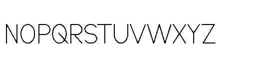 Monotrax Thin Font UPPERCASE