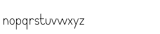 Monotrax Thin Font LOWERCASE