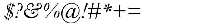 Monotype Baskerville Pro Italic Font OTHER CHARS