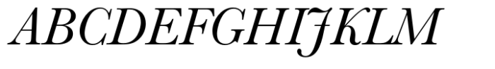 Monotype Baskerville Pro Italic Font UPPERCASE