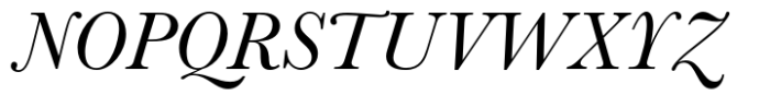 Monotype Baskerville Pro Italic Font UPPERCASE