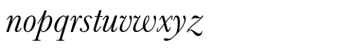 Monotype Baskerville Pro Italic Font LOWERCASE