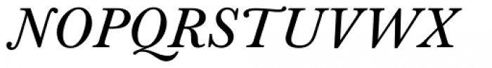 Monotype Baskerville eText Italic Font UPPERCASE