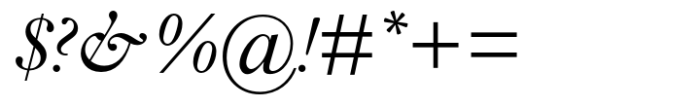 Monotype Janson Pro Italic Font OTHER CHARS