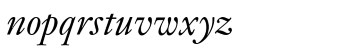 Monotype Janson Pro Italic Font LOWERCASE