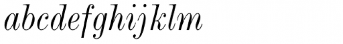 Monotype Modern Pro Condensed Italic Font LOWERCASE