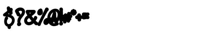 Monovibe Graffiti Outline Font OTHER CHARS