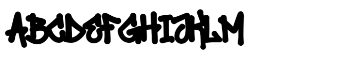 Monovibe Graffiti Outline Font UPPERCASE