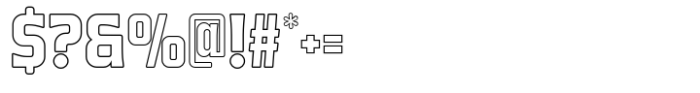 Monoway Bold Condensed Outline Font OTHER CHARS