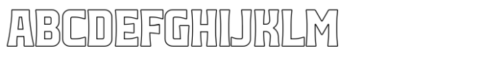 Monoway Bold Condensed Outline Font UPPERCASE