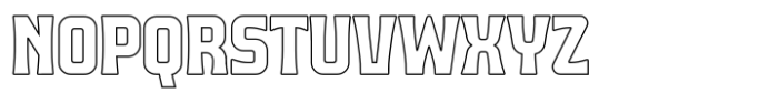 Monoway Bold Condensed Outline Font UPPERCASE
