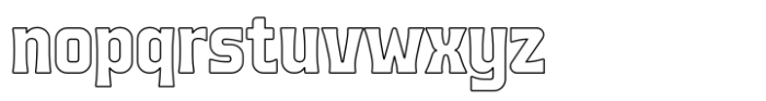 Monoway Bold Condensed Outline Font LOWERCASE
