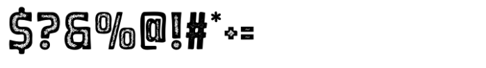 Monoway Bold Condensed Stamp Font OTHER CHARS