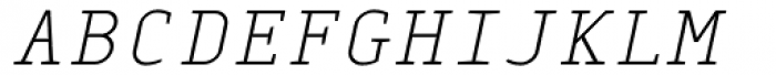 Monox Serif ExtraLight Italic Font UPPERCASE