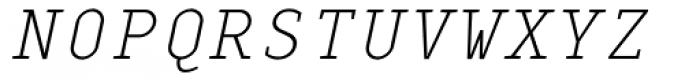Monox Serif ExtraLight Italic Font UPPERCASE