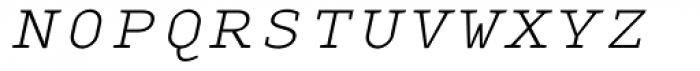 Monox Serif SC ExtraLight Italic Font LOWERCASE