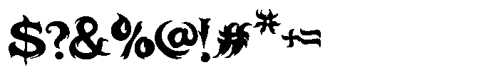 Monst Tagger Font OTHER CHARS
