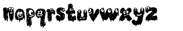 Monster Gloop Font LOWERCASE