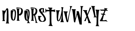 Monster Spooky Regular Font LOWERCASE