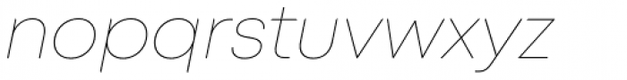 Mont Thin Italic Font LOWERCASE