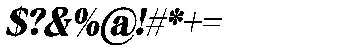 Montalvia Display Black Condensed Obliq Cont Font OTHER CHARS
