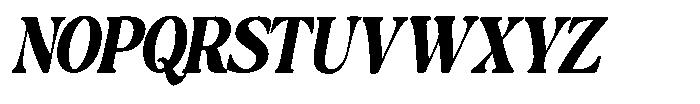 Montalvia Display Black Condensed Obliq Cont Font UPPERCASE