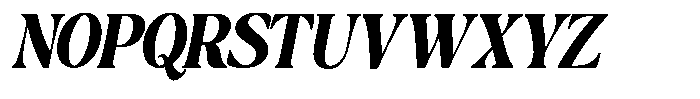 Montalvia Display Black Condensed Oblique Font UPPERCASE