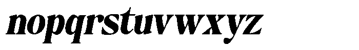 Montalvia Display Black Condensed Oblique Font LOWERCASE