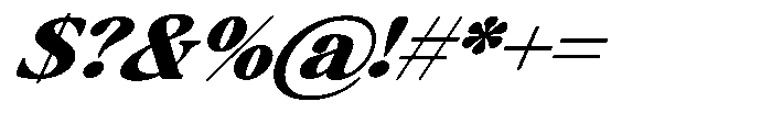 Montalvia Display Black Expanded Italic Cont Font OTHER CHARS