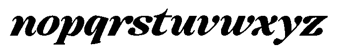 Montalvia Display Black Expanded Italic Cont Font LOWERCASE