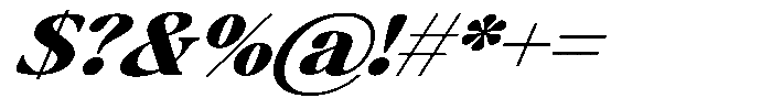 Montalvia Display Black Expanded Italic Font OTHER CHARS