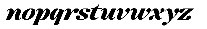 Montalvia Display Black Expanded Italic Font LOWERCASE
