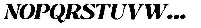 Montalvia Display Black Expanded Oblique Font UPPERCASE