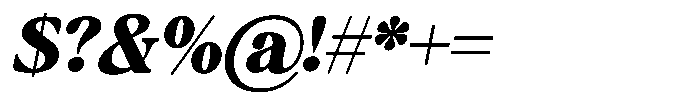 Montalvia Display Black Oblique Contrast Font OTHER CHARS