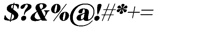 Montalvia Display Black Oblique Font OTHER CHARS