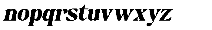 Montalvia Display Black Oblique Font LOWERCASE