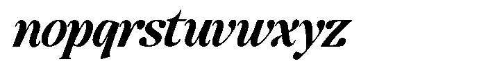 Montalvia Display Bold Condensed Italic Font LOWERCASE