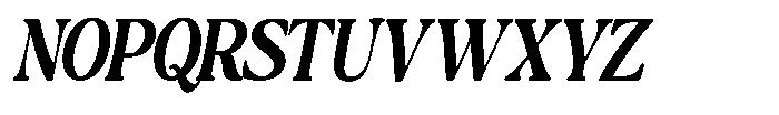 Montalvia Display Bold Condensed Oblique Cont Font UPPERCASE