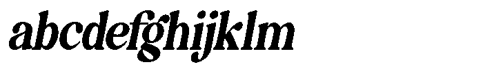 Montalvia Display Bold Condensed Oblique Cont FONT