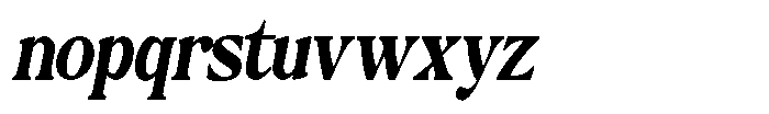 Montalvia Display Bold Condensed Oblique Cont Font LOWERCASE