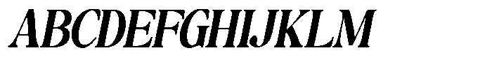 Montalvia Display Bold Condensed Oblique Font UPPERCASE