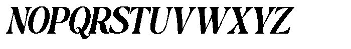 Montalvia Display Bold Condensed Oblique Font UPPERCASE
