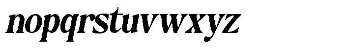 Montalvia Display Bold Condensed Oblique Font LOWERCASE