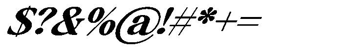 Montalvia Display Bold Expanded Italic Contrast Font OTHER CHARS