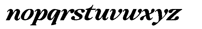 Montalvia Display Bold Expanded Italic Contrast Font LOWERCASE