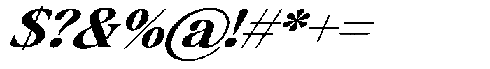 Montalvia Display Bold Expanded Italic Font OTHER CHARS