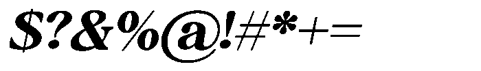 Montalvia Display Bold Expanded Obliq Cont Font OTHER CHARS